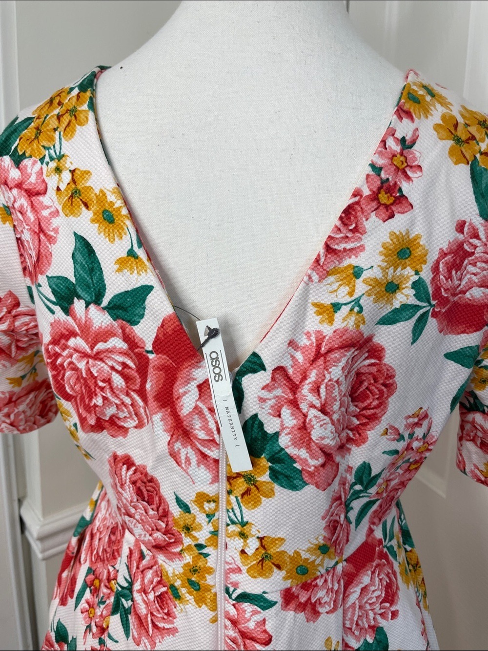 NWT ASOS Maternity Wiggle Floral Midi Dress 6 - Picture 8 of 15
